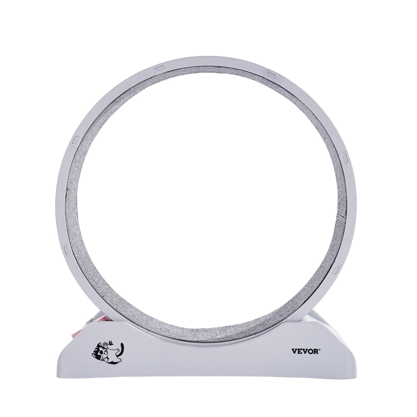 Roue de course interactive pour chat d'intérieur – Diamètre 80 cm – Tapis d'exercice blanc