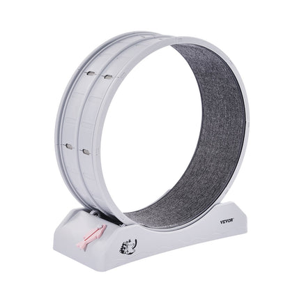 Roue de course interactive pour chat d'intérieur – Diamètre 80 cm – Tapis d'exercice blanc