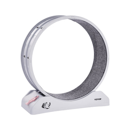 Roue de course interactive pour chat d'intérieur – Diamètre 80 cm – Tapis d'exercice blanc